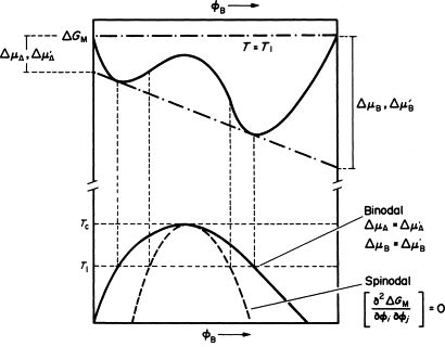 调幅分解的相图与自由能曲线