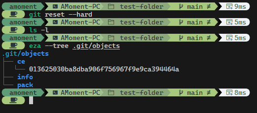 git reset 后